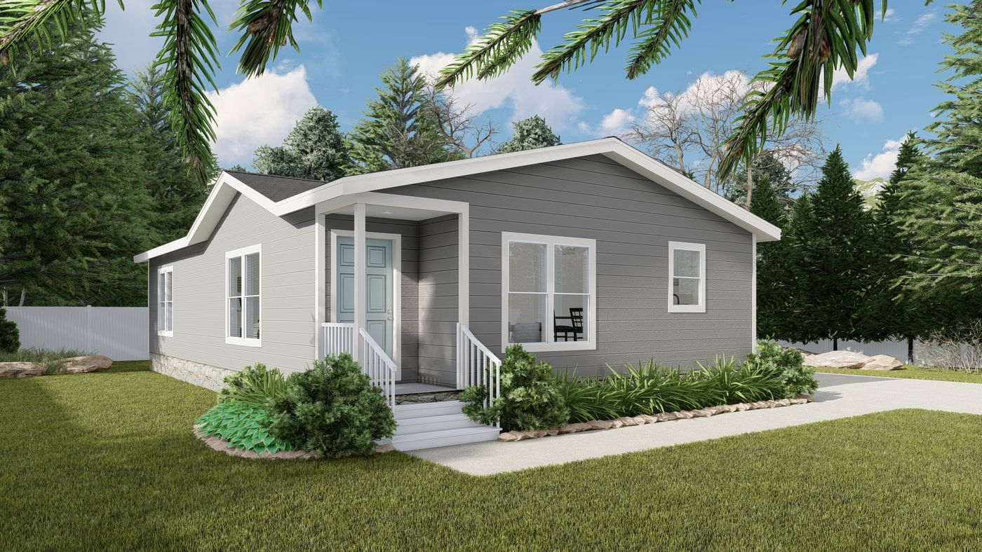 The DRM441F 44'              DREAM Exterior. This Manufactured Mobile Home features 2 bedrooms and 2 baths.