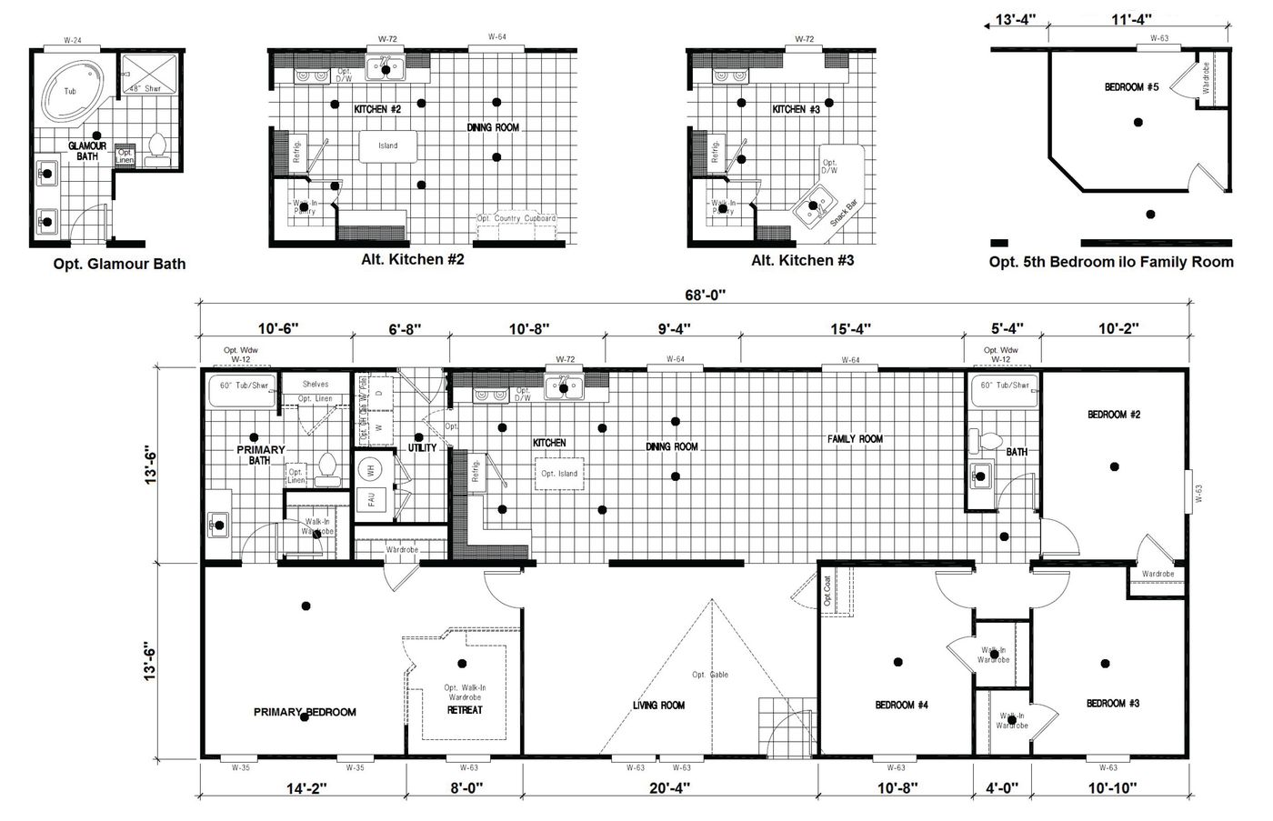 The DRM682F 68' DREAM Floor Plan