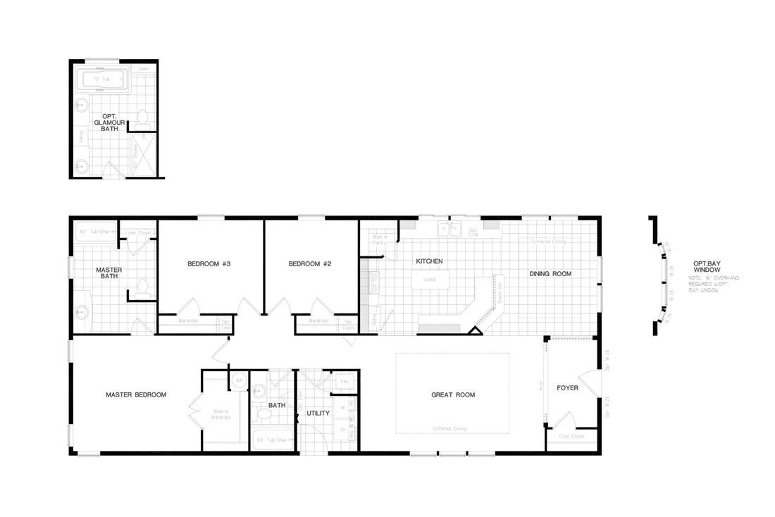 The PREFERRED PLUS CP601F  CLAYTON Floor Plan