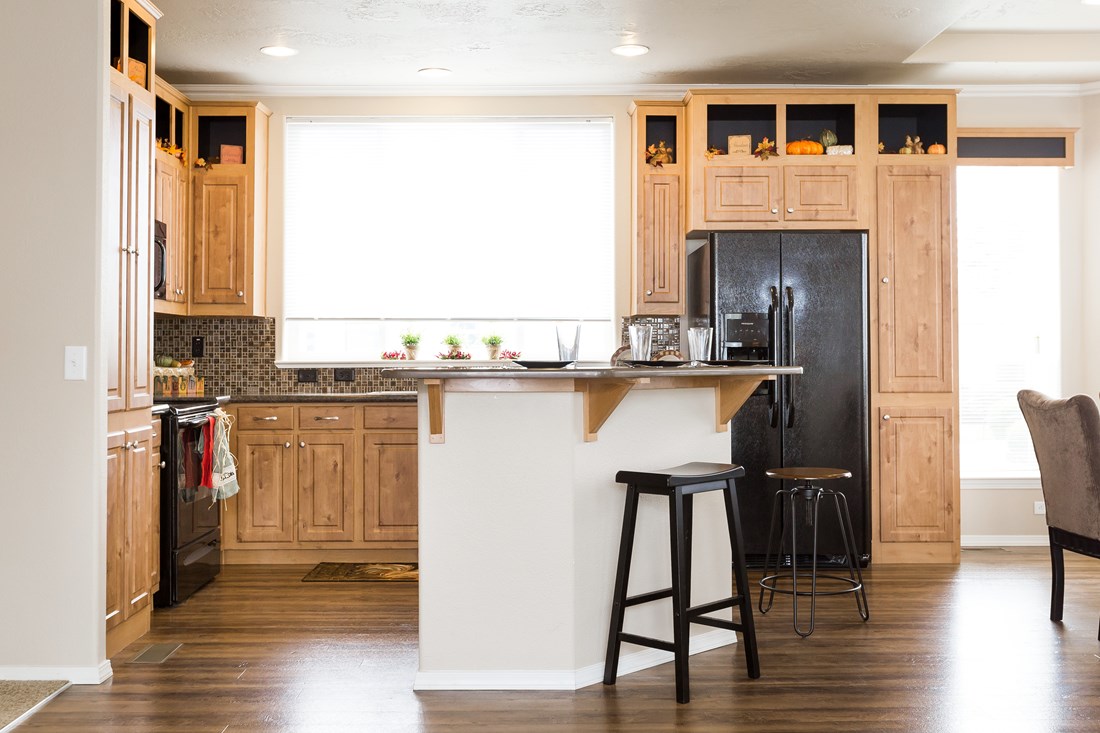 The PREFERRED PLUS CP522F Kitchen. This Manufactured Mobile Home features 3 bedrooms and 2 baths.