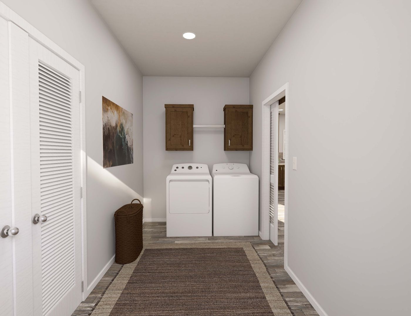 The THE BREEZE 2.5 CLAYTON Utility Room. This Manufactured Mobile Home features 4 bedrooms and 2 baths.