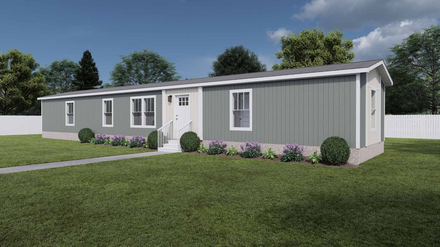 The 1676 SWEET CAROLINE Exterior. This Manufactured Mobile Home features 3 bedrooms and 2 baths.