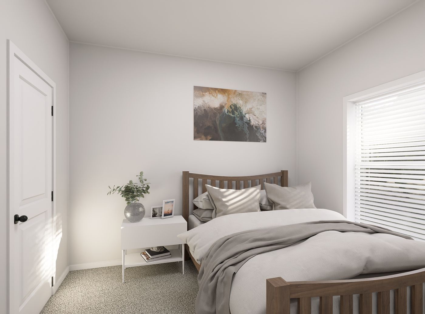 The PREFERRED PLUS CP641F Guest Bedroom. This Manufactured Mobile Home features 3 bedrooms and 2 baths.