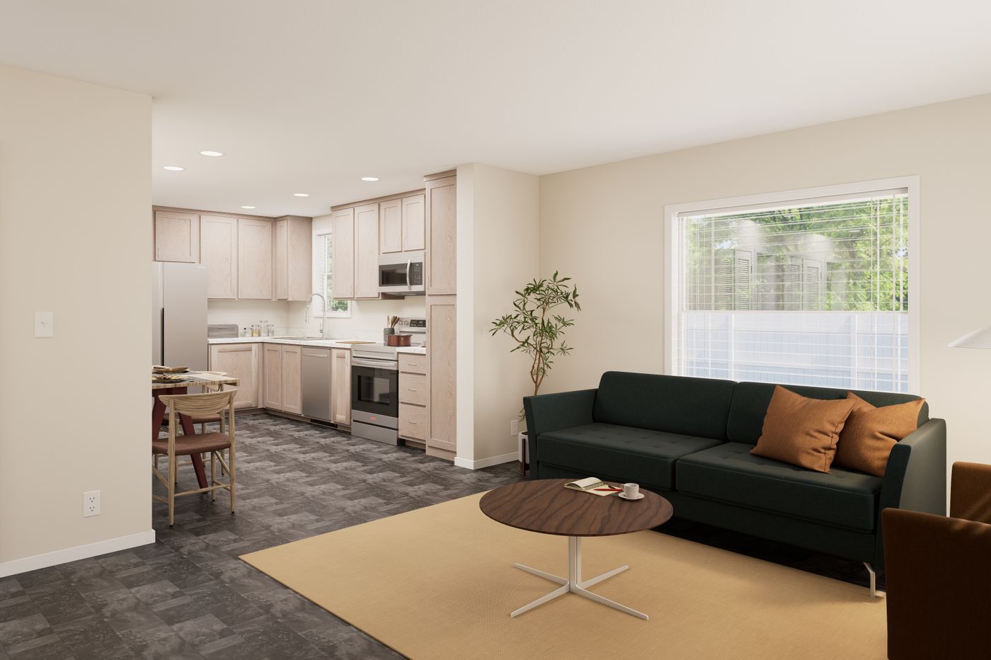 The B DUPLEX 2/2 2/2 Foyer. This Manufactured Mobile Home features 3 bedrooms and 4 baths.