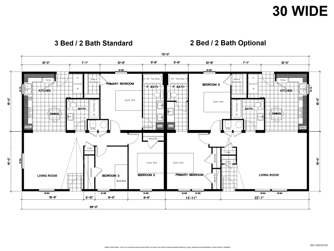 The DUPLEX 2/2 2/2 Floor Plan