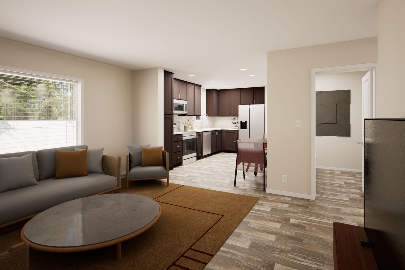 The A DUPLEX 2/2 2/2 Foyer. This Manufactured Mobile Home features 3 bedrooms and 4 baths.