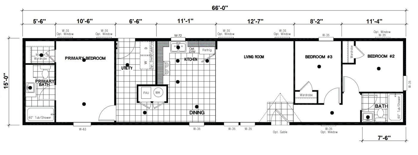 The DRM661N 1566' DREAM Floor Plan