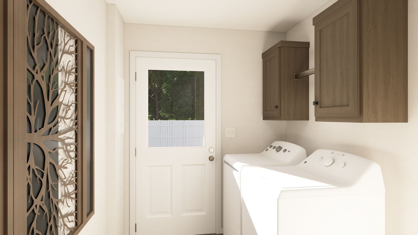 The DRM661N 1566' DREAM Utility Room. This Manufactured Mobile Home features 3 bedrooms and 2 baths.