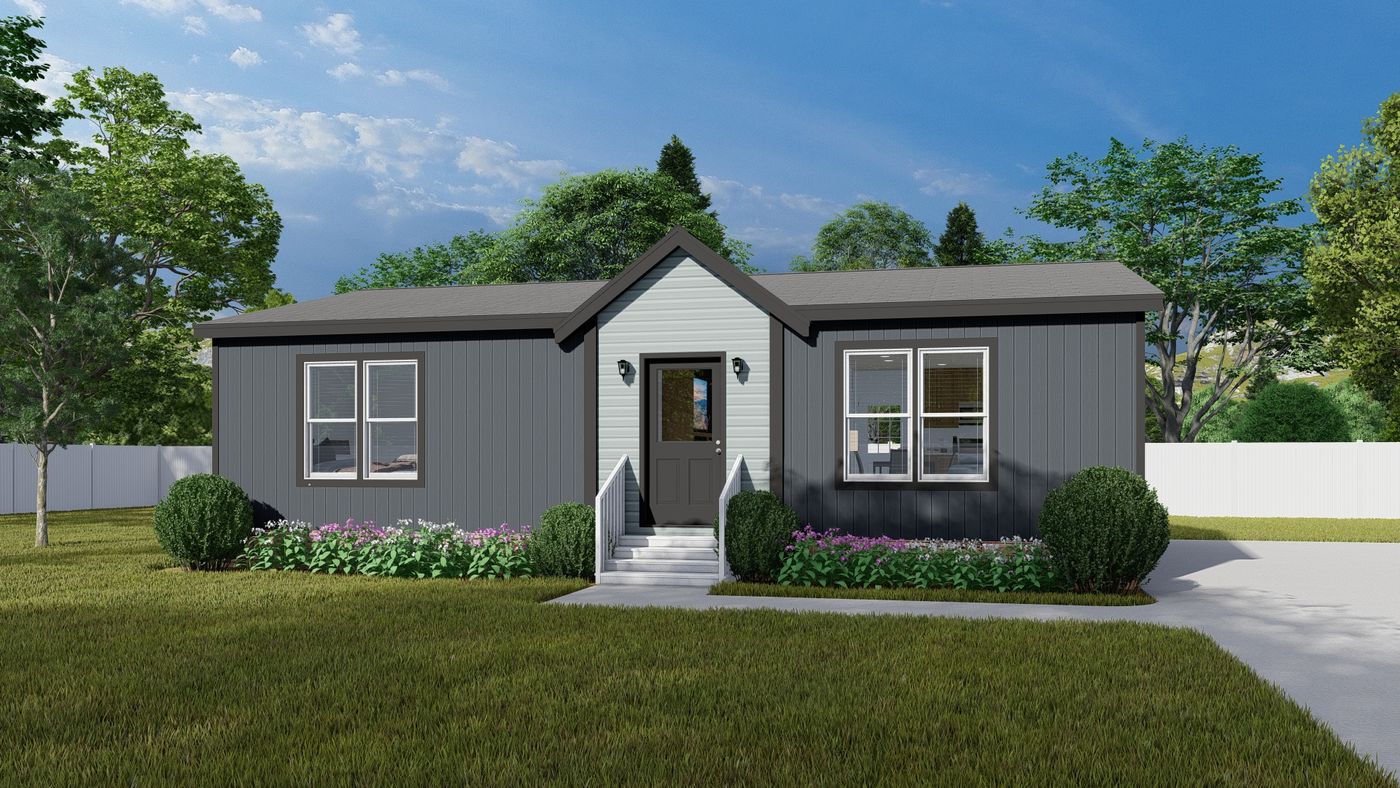 The INS382F REDWOOD II     CLAYTON Exterior. This Manufactured Mobile Home features 2 bedrooms and 2 baths.