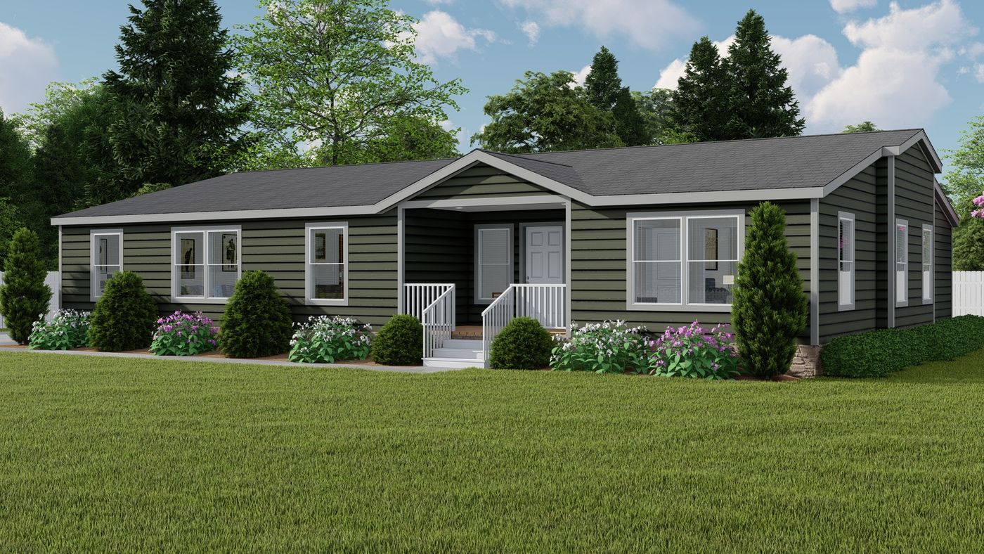 The QL604K                 CLAYTON Exterior. This Manufactured Mobile Home features 4 bedrooms and 2 baths.